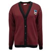 Cardigan (Sizes 87-92 & 102-112) - maroon/black